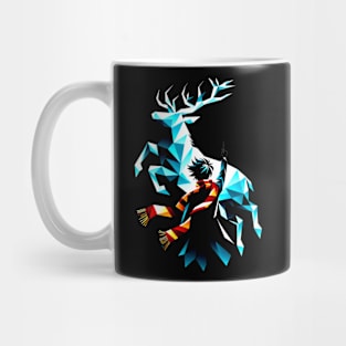 Summoning a Mystical Stag of Light - Geometric Art - Fantasy Mug